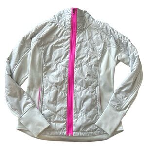 The North Face Silver Gray and Pink Ski Jacket Size Large